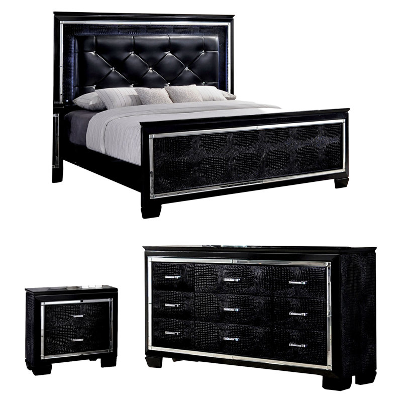 Crispin ensemble de chambre configurable à plate-forme rembourrée