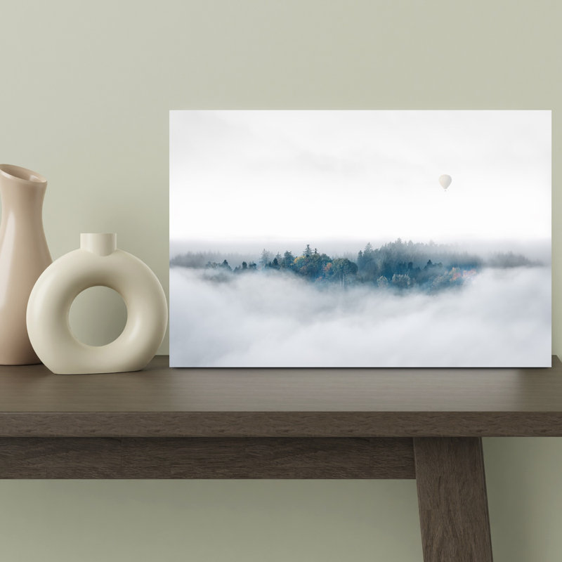 Misty Forest Hot Air Balloon by Matthias Bergolth - Wrapped Canvas Print, 30.48 cm H x 45.72 cm W