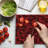 Ambesonne Brick Cutting Board Large Size Rectangular Diagonal Zigzags Vermilion Dark Maroon
