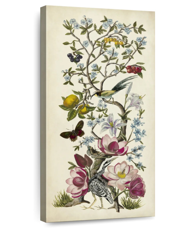 Chinoiserie Natura II, H 24 po x l 12 po