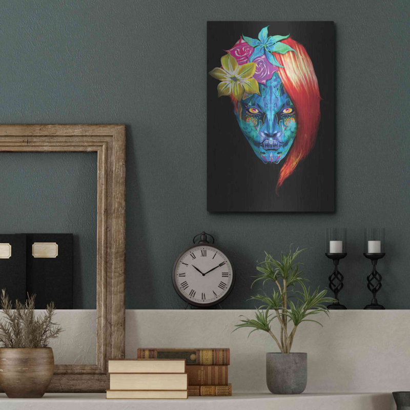 "Jour des morts 2" par Michael Stewart, art mural en métal, H 16 po x l 12 po