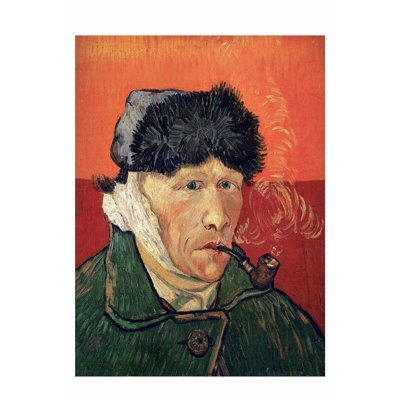 «People and Portraits», autoportrait de Vincent van Gogh avec oreille bandée et tuyau, 1889, reproduction d'art classique sans cadre