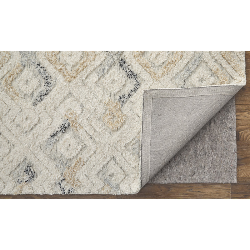 Saint Lucia Wool Geometric Area Rug, Rectangle 4' x 6'