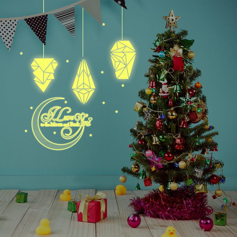 Adhésif décoratif "lampes géométriques" dans un amour foncé