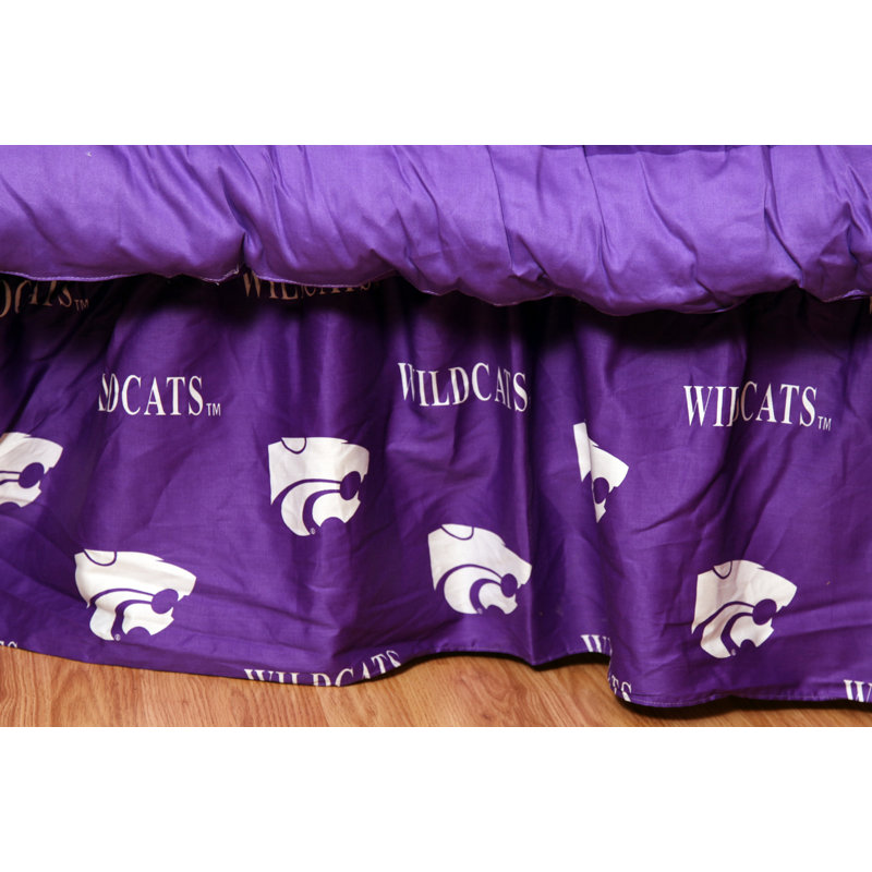 NCAA Ruffled Bed Skirt, Twin, Kansas State
