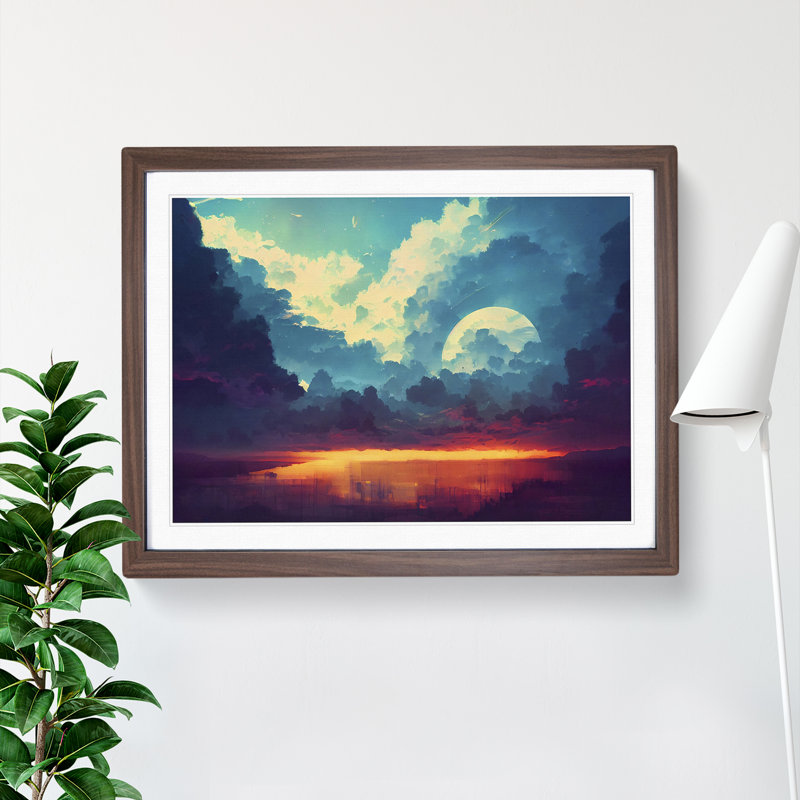 Magnificent Cloud - Framed Print, 34cm H x 46cm W x 2cm D, Walnut
