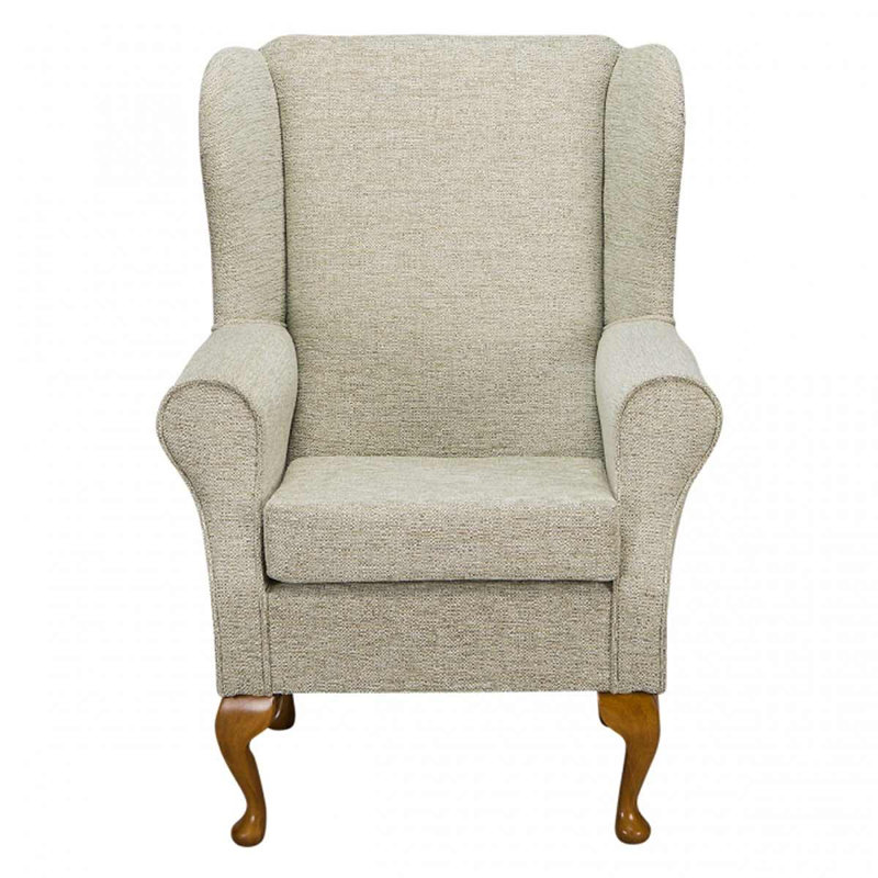74cm Wide Tufted Wingback Chair, Beige