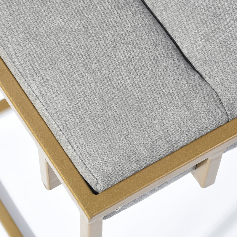 Claydon Metal Accent Stool, Grey