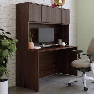 Desk 60" X 24", Brown Finish