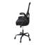 Chaise de bureau, pivotante, accoudoirs, hauteur réglable, ergonomique, travail, filet noir, métal noir, contemporain, moderne