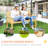 2 Natural Wood Bench For Outdoor - 56" Patio Garden With And Armrest Porch, Poolside, Balcony