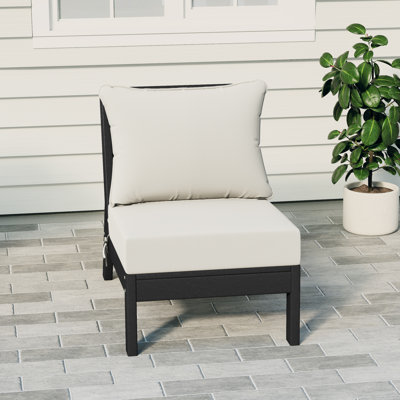 Deep Seating Armless Chair With Cushions