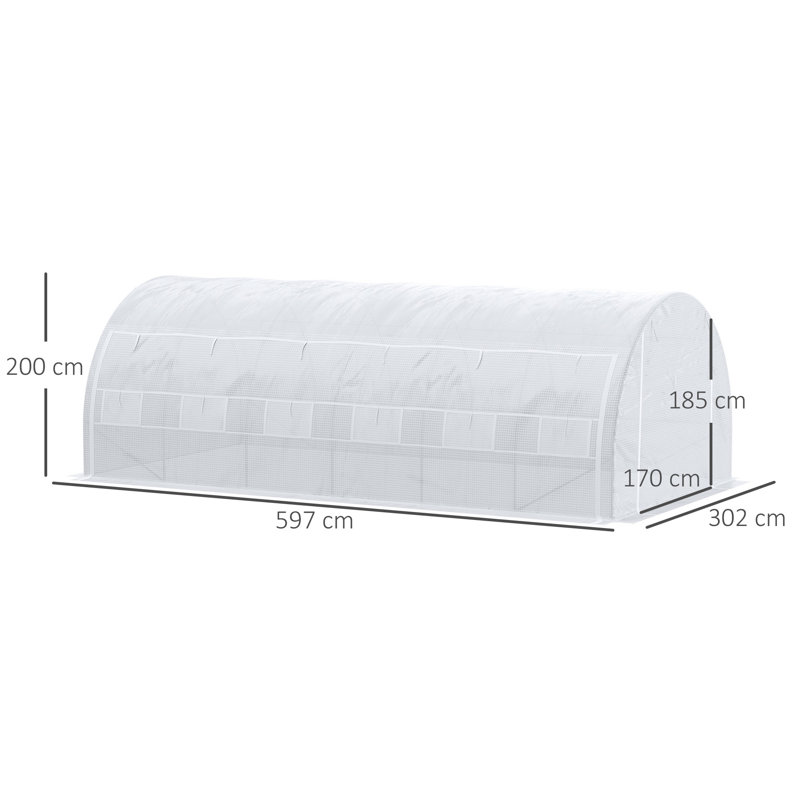 Anestis 50 Ft W x 25 Ft D Hobby Greenhouse