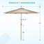 Parasol d'extérieur 9 pi 9 pi-945451273