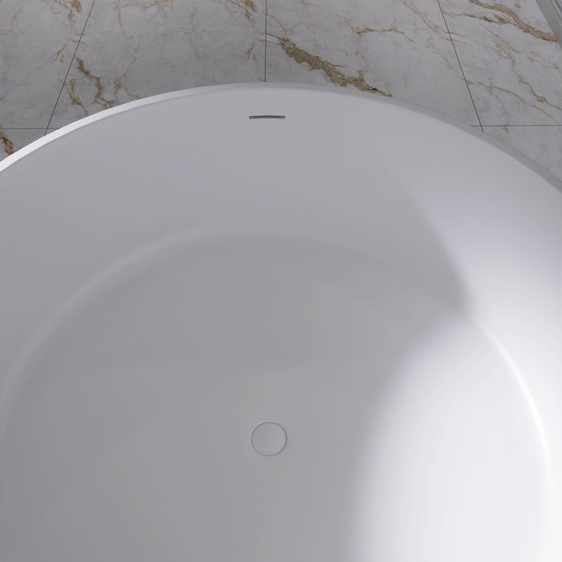 49.2 " L x 49.2 " W Freestanding and Mounting / Installation Required Soaking Solid Surface Bathtub