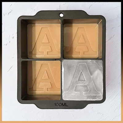 Custom Letter A Monogram Ice Cube Mold – 2 Inch Large Initial Silicone Ice Tray, Perfect Personalized Gift (Great For Cocktails, Whiskey & Beverages),