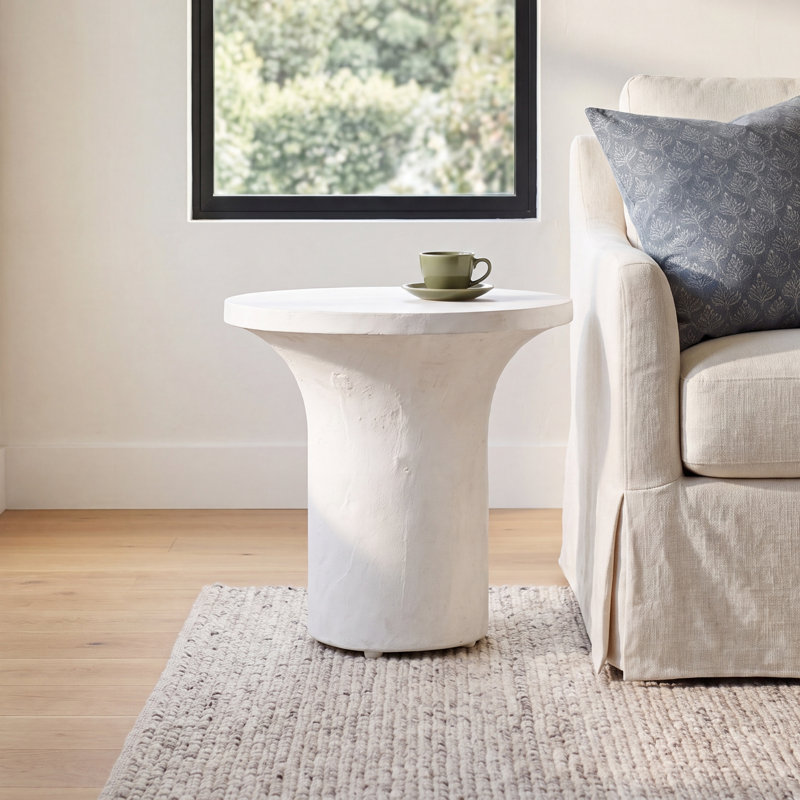 Twiggy Moulin Low End Table-Plaster Molded Conc