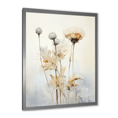 " Beige Thistle Flower Stillness "
