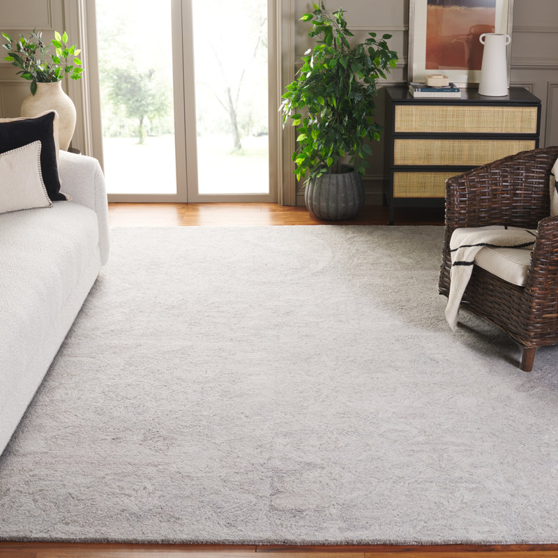 Lakiyah Abstract Hand Tufted Performance Floral Rug, Rectangle 8' x 10'