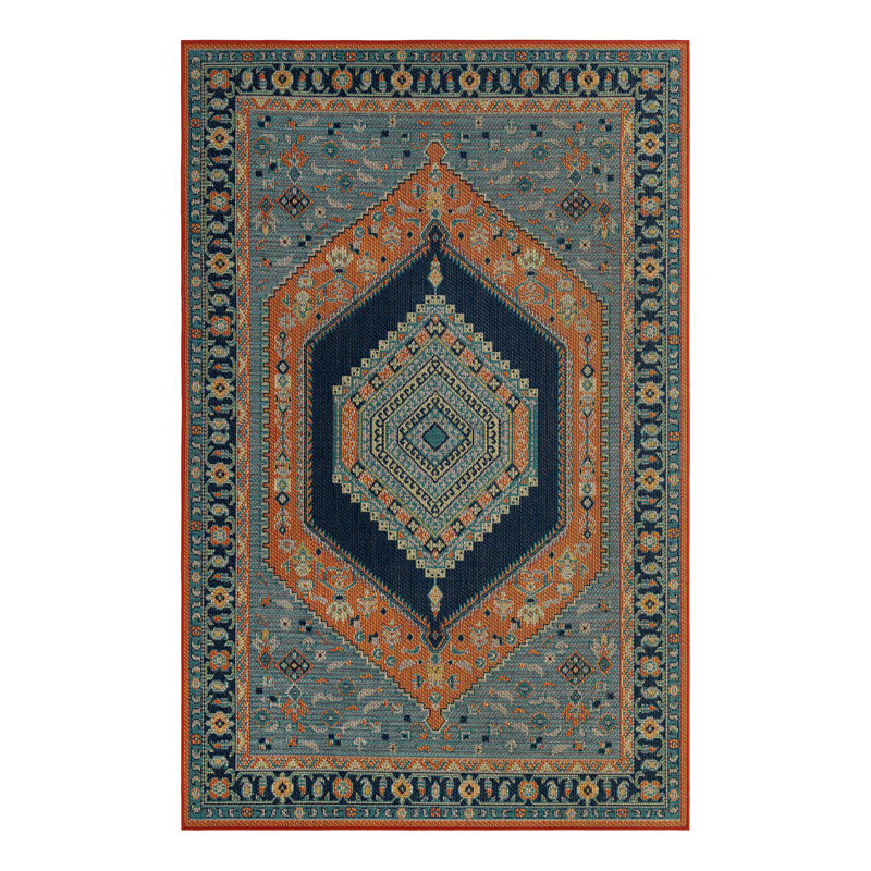Tapis intérieur / extérieur Felipe Marlenia, Rectangle 6 pi 1 po x 9 pi