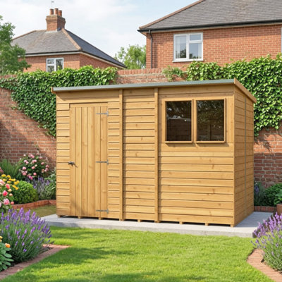 Garden Value 10 Ft X 6 Ft Overlap Pent Shed