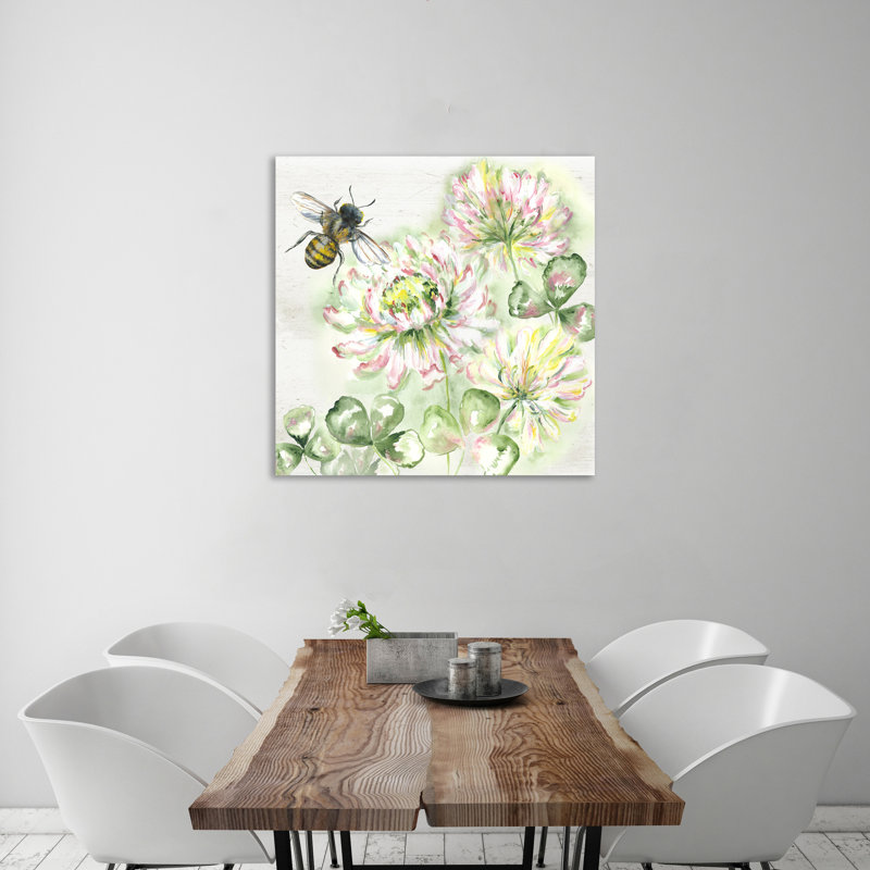 «Honey Bee III», toile tendue par August Grove®, H 18 po x l 18 po x P 1,5 po