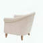Fauteuil d'appoint capitonné - accoudoirs roulés et capitonnage à boutons