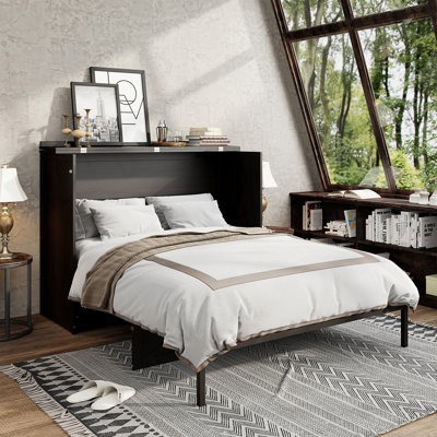 Grand lit escamotable avec ports USB, grands tiroirs de rangement et conception pliable peu encombrante