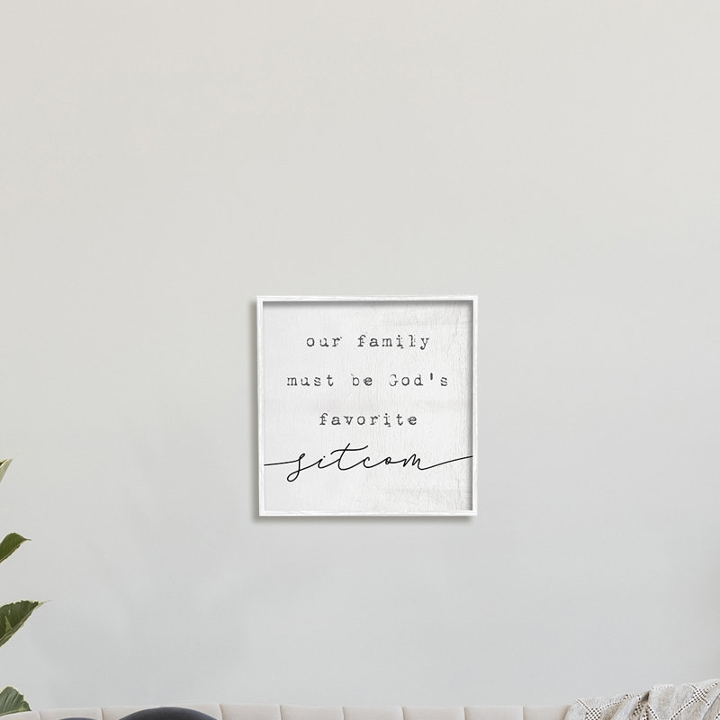 Traduction de God, H 17 po x l 17 po x P 1,5 po, Giclée encadrée blanc bord de mer