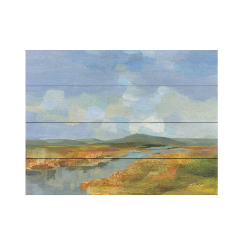 Silvia Vassileva Meanders Wood Slat Art, H 18 po x l 22 po