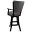 Tabouret en bois Callisnagh - vinyle beige - brun-472149009-472149017