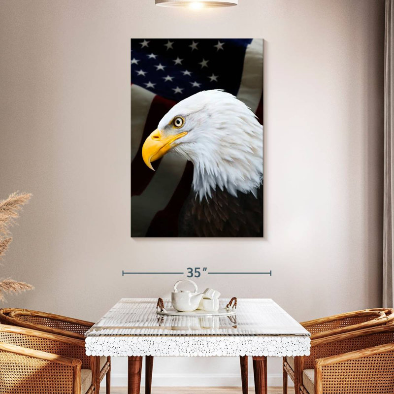 Brampt Patriotic American Bald Eagle, 48" H x 32" W