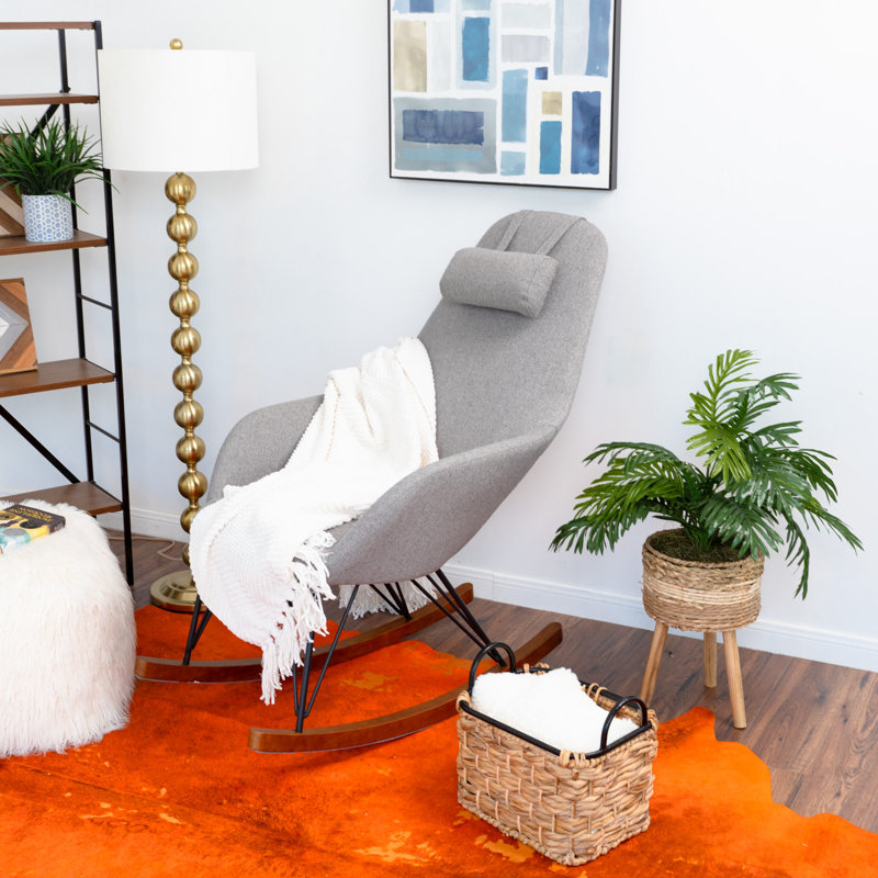 Chaise berçante Viveros, Tissu, Gris original