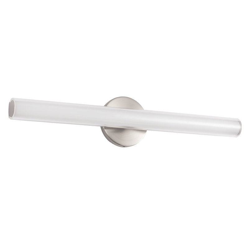 Tole 24-in Black dimmable LED Wall Sconce, Nickel