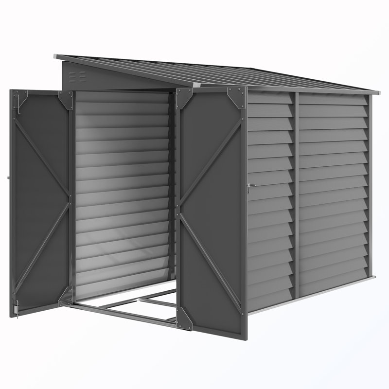 Outdoor Storage Shed With Lockable Doors