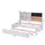 Lit de jour compact compact avec tablettes intégrées et tableau gigogne