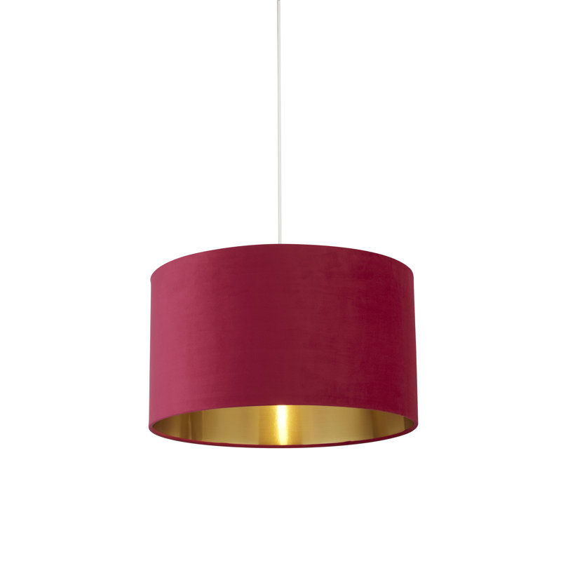 Velvet, Plastic And Mild Steel Traditional, Burgundy/Brushed Gold, 26 cm H x 45 cm W x 45cm D