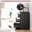 Fluted 9 Drawers Dresser for Bedroom, 67" Wide Modern Chest of Drawers with Metal Handle, Storage Organizer and Dresser TV Stand for Bedroom, Living Room, Hallway, Black-1971700131-1969178807