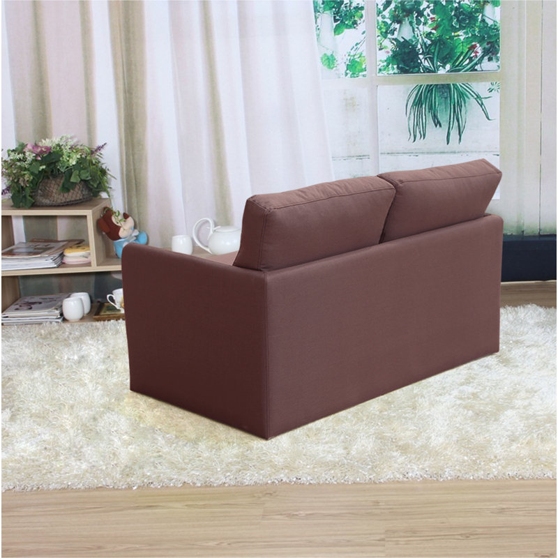 Dendron 51'' Upholstered Convertible Sofa, Brown