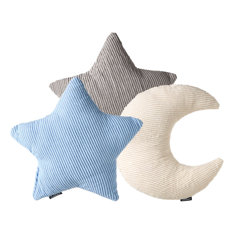 Novelty Throw Cushion, White/Grey/Blue