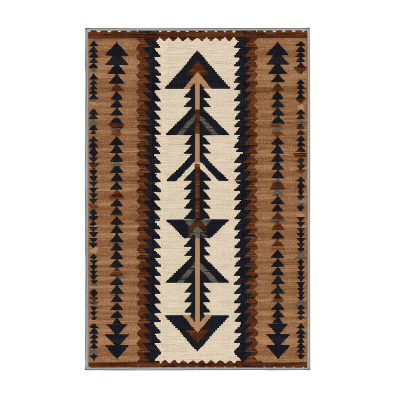  Tapis lavable à motif flèche Sud-Ouest, Tapis de couloir 2 pi x 5 pi