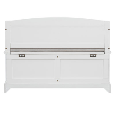 Banc à chaussures, banc de rangement pour chaussures rétro avec dispositifs de fermeture en douceur, coffre de rangement avec rangement caché et coussin pour l'entrée, le couloir, le salon