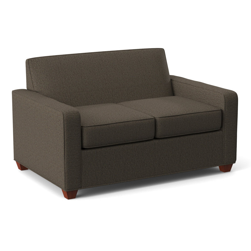 Avery 56" Square Arm Loveseat, BM Cherry, Elliot Caribou