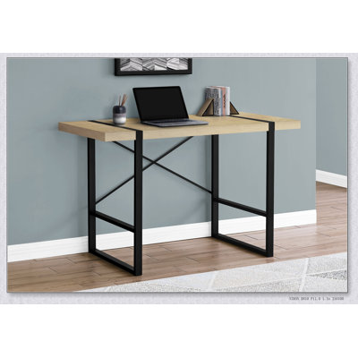 Industrial-Style Computer Desk with Spacious Surface and Durable Metal Legs for Home Office and Laptop Use