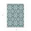 Tapis bleu sarcelle et ivoire lavable à l'extérieur 5 pi x 8 pi bleu sarcelle et ivoire
