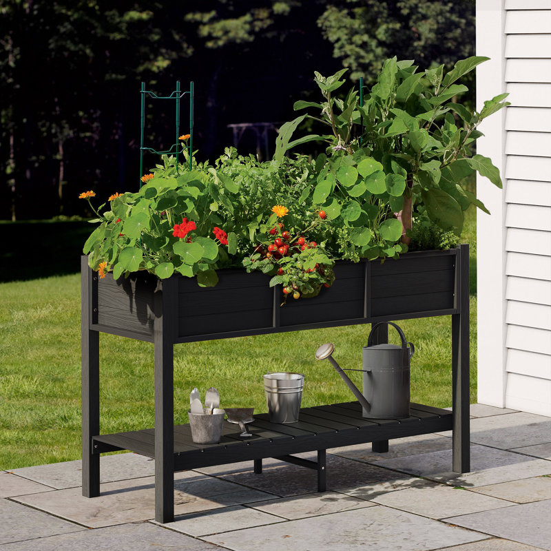 Avreet Elevated Planter, Black