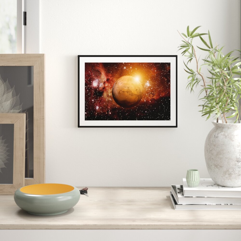 Gerahmtes Poster Planet Mars im Universum