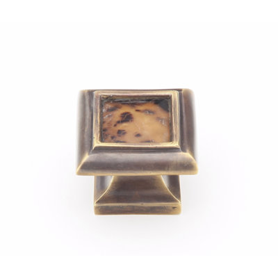 Schaub Symphony Tiger Penshell Cabinet Knob 1-3/8", Dark Antique Bronze