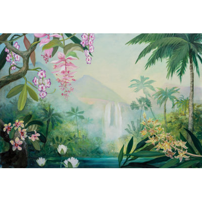 Tropical Falls by Julia Purinton - Wrapped Canvas Art Prints
