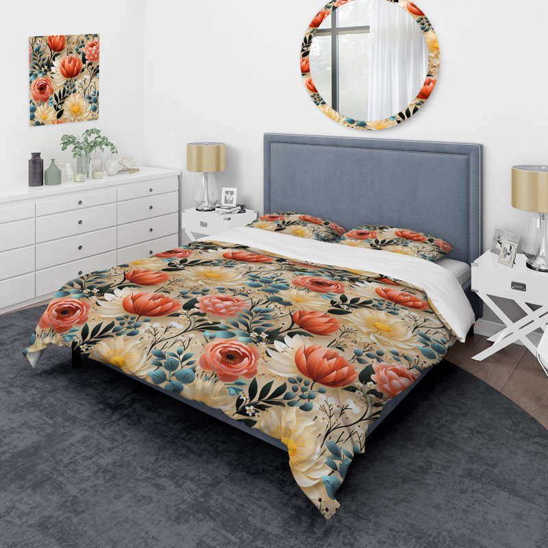 Ensemble de housse de couette Playful Oasis, Housse de couette pour très grand lit et 2 très